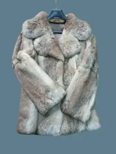 Luxury Women's Faux Fur Winter Coat with Wide Collar